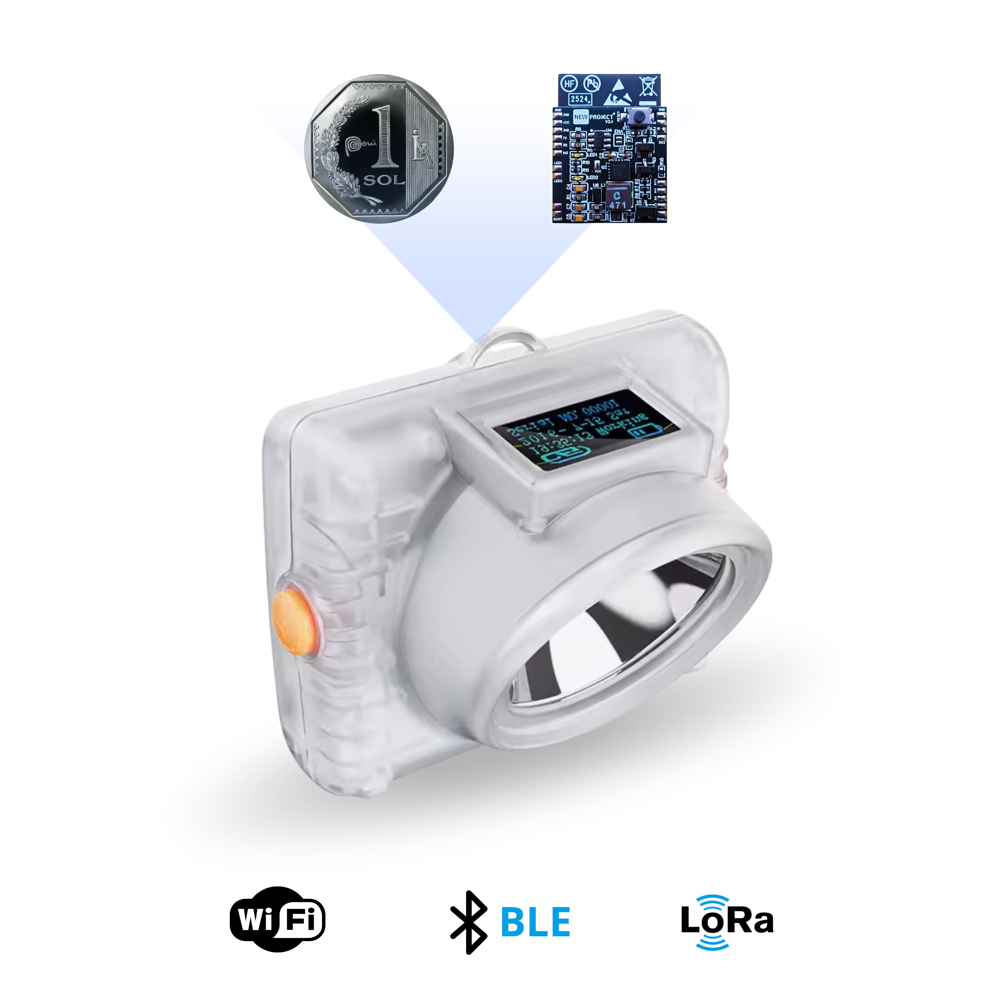 Lámpara + Chip Tracking WiFi 